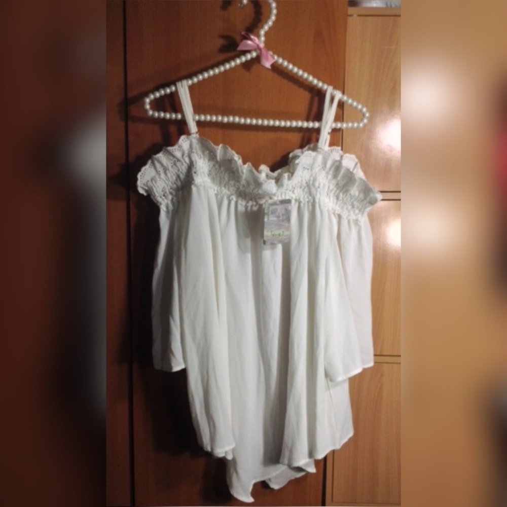 Blouse, top, white,  size 3XL